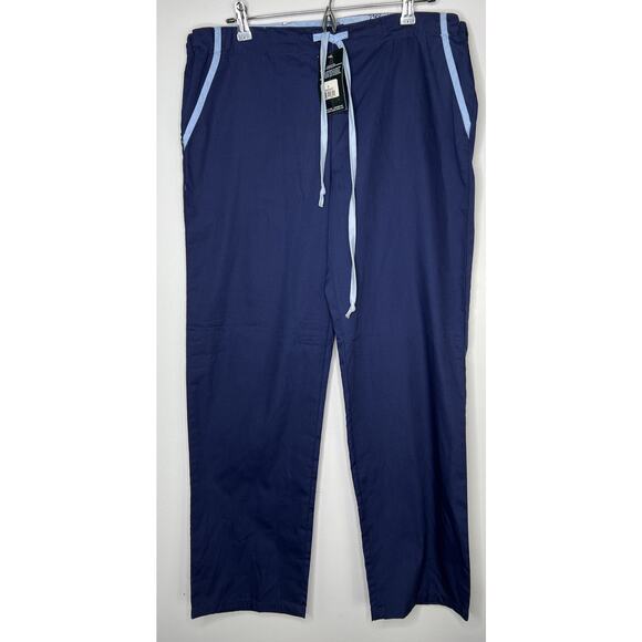 Dudz Scrub Size S UNC NCAA North Carolina Tar Heels Back Logo Pants Navy NWT New - Picture 1 of 5